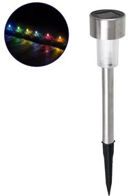 Αυτόνομο Ηλιακό Φωτιστικό Καρφί LED 1W IP65 RGB ABS ΙΝΟΧ 71522 Globostar-71522-Inox 71522