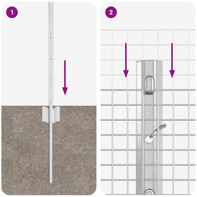 vidaXL Τεντώτο με στήριγμα Ασημί