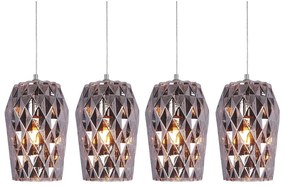 Φωτιστικό Οροφής - Ράγα 77-3723 SE4288S-04 Luca Smoke Glass Chrome Homelighting Γυαλί