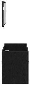 vidaXL Σετ Επίπλων Μπάνιου 2 pcs Μαύρη Οξυά 90 x 38.5 x 46 cm