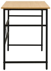 vidaXL Γραφείο Υπολογιστή Μαύρο/Ανοιχτ. Δρυς 105x55x72εκ MDF & Μέταλλο