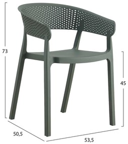 ΠΟΛΥΘΡΟΝΑ ΠΟΛΥΠΡΟΠΥΛΕΝΙΟΥ DARK OLIVE HM5941.07 53,5x50,5x73Υ εκ.