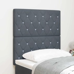 vidaXL Κεφαλάρι Σκούρο Γκρι 80 cm Βελούδο