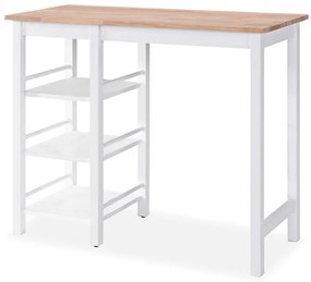 vidaXL Σετ Επίπλων Μπαρ 3 τεμ. Λευκό από MDF