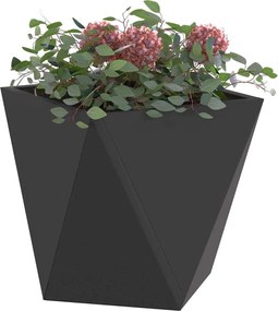 vidaXL Γλάστρα 2 pcs Μαύρο 30 x 30 x 30 cm Ατσάλι