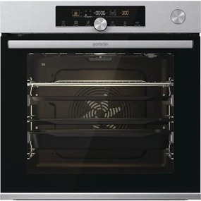 Gorenje BPSA6747A08X Εντοιχιζόμενος Φούρνος άνω Πάγκου , 77lt , χωρίς Εστίες , Π59.5εκ, A+, Πυρόλυση, Inox