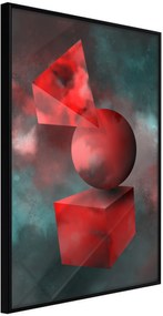 Αφίσα - Red Solid Figures - 30x45 - Μαύρο - Χωρίς πασπαρτού