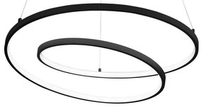 Φωτιστικό Οροφής Κρεμαστό Oz Dali 304588 80x224cm LED 55W 3000K 6100Lm Black Ideal Lux