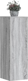 vidaXL Βάσεις Φυτών Γκρι Sonoma 33x33x100εκ. Επεξεργασμένο Ξύλο