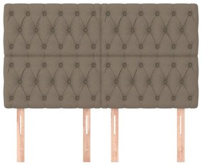 vidaXL Κεφαλάρι Κρεβατιού Μπεζ 160x7x118/128 εκ. Ύφασμα