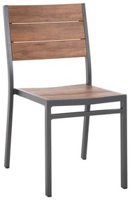 Καρέκλα SAGA C6063.02 Αλουμινίου Σκούρη Γκρί με Polywood 46x52x86Υεκ. 46x52x86 εκ.