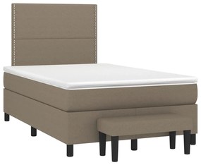 ΚΡΕΒΑΤΙ BOXSPRING ΜΕ ΣΤΡΩΜΑ TAUPE 120X190 ΕΚ. ΥΦΑΣΜΑΤΙΝΟ 3270352