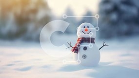 Intra Συλλεκτικό Ξύλινο Παζλ Plywood 4mm - Χιονάνθρωπος στο χιόνι με δέντρα Σε Ξύλινο Κουτί - Διαστάσεις Puzzle: 10x10 cm – 25 κομμάτια