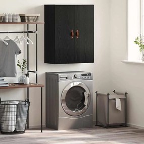 vidaXL Ντουλάπα Τοίχου Επιτοίχιο Μαύρη Οξυά 69,5 x 34 x 90 εκ.