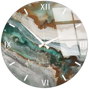 Ρολόι Τοίχου Γυάλινο 884ASF1122 Φ40cm Multi Wallity Glass