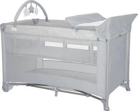 BABY COT TORINO 2 LAYERS PLUS GREY