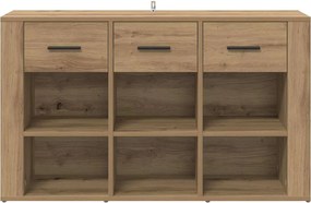 vidaXL Πλαϊνό γραφείο με συρτάρι Artisan Oak 100 x 30 x 59,5 εκ