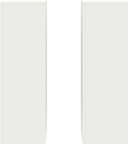 vidaXL Βάση φυτών 2 pcs Λευκό 24 x 24 x 75 εκ. Ατσάλι