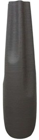 Βάζο Τσαλακωτό 15-00-21306-75 Φ18x76cm Dark Grey Marhome Κεραμικό