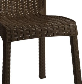 Καρέκλα Confident PP σκούρο καφέ 50x55x83 εκ.