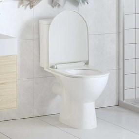 vidaXL Κάλυμμα Λεκάνης με Soft Close &amp; Quick Release Λευκό