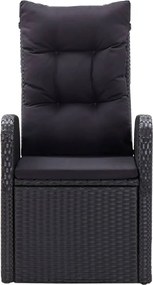 vidaXL Σετ Τραπεζαρίας Κήπου 5 Τεμαχίων Μαύρο