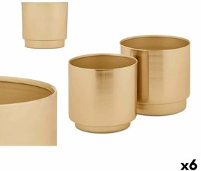Σετ από Γλάστρες 40055-G Χρυσό Σίδερο 18 x 16,5 x 18 cm 16 x 15,5 x 16 cm (x6)