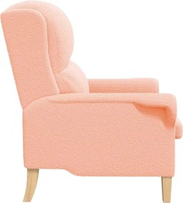 vidaXL Πολυθρόνα Ροζ Απαλό ύφασμα Sherpa