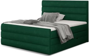 Επενδυμένο κρεβάτι Caribou-Prasino-140 x 200