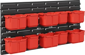 vidaXL Δοχείο Ράχη Μαύρο και Κόκκινο 77,5 x 2 x 39 εκ.
