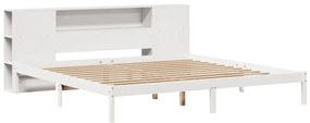 vidaXL Κρεβάτι Βιβλιοθήκη Χωρίς Στρώμα 180x200 εκ Μασίφ Ξύλο Πεύκου