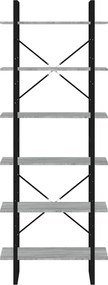 vidaXL Ραφιέρα Γκρι Sonoma 80x30x210 εκ. από Επεξεργασμένο Ξύλο