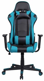 Καρέκλα gaming Mesa 312, Μπλε, Μαύρο, 125x70x67cm, 19 kg, Με μπράτσα, Με ρόδες, Μηχανισμός καρέκλας: Κλίση | Epipla1.gr