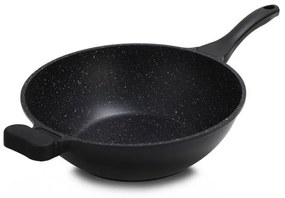 Ταψί Wok Royalty Line RL-BW32M, 32 εκ., Αντικολλητική, μαρμάρινη επίστρωση,