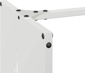 vidaXL Ράφι Καυσόξυλων Λευκό 40x30x80 εκ. Χάλυβας ψυχρής έλασης