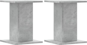 vidaXL Βάσεις Φυτών 2 τεμ. Γκρι Σκυρ. 30x30x40 εκ. Επεξεργασμένο Ξύλο