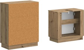 vidaXL Σετ Ντουλαπιών Μπάνιου 2 Τεμαχίων HOORN Artisan Δρυς