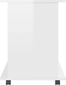 vidaXL Ντουλάπι Τροχήλατο Γυαλιστ. Λευκό 60x45x60 εκ. από Επεξ. Ξύλο