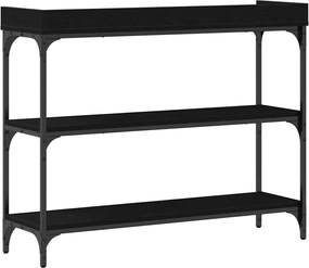 vidaXL Τραπέζι Κονσόλας με ράφι Μαύρη δρυς 100 x 30 x 80 εκατοστά