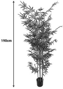 Διακοσμητικό φυτό Bamboo σε γλάστρα Inart πράσινο pp Υ190εκ
