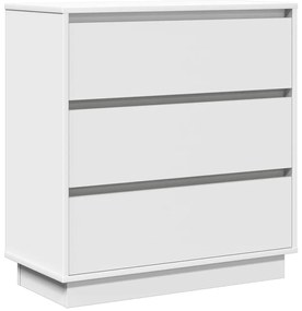 vidaXL Κομοδίνο με συρτάρι Λευκό 71 x 34.5 x 75 εκ. Επεξεργασμένο ξύλο
