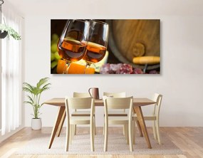 Εικόνα ροζ κρασί σε ποτήρια - 100x50
