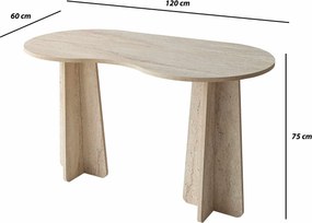 Γραφείο Τραβερτίνη ERIBES 120x60x75