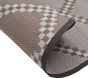 vidaXL Χαλί εξωτερικού χώρου ARAKIL καφέ Ø120 cm PP