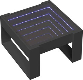 vidaXL Τραπεζάκι Σαλονιού Infinity LED Μαύρο 50x53x30 εκ.