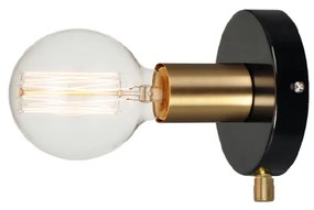 Απλίκα Τοίχου Aca Joy V36382BP Black/Brass