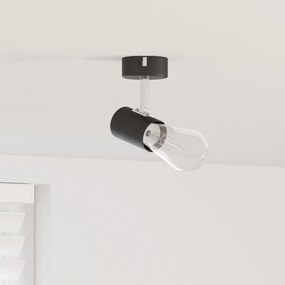 vidaXL Φωτιστικό Οροφής 1 Ρυθμιζόμενο Μαύρο E27