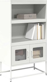 vidaXL Highboard Λευκό 68x39x123 cm Ατσάλι