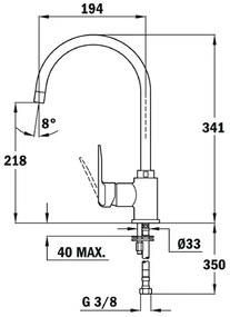 Μπαταρία Νεροχύτη Inox TEKA Περιστρεφόμενη IN 995 FN 3/8”-1/2’’EASY Μαύρο 53995120FN