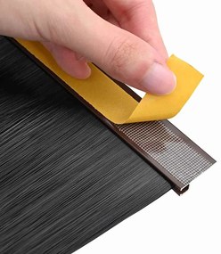 vidaXL Αυτοκόλλητες σφραγίδες πόρτας 12 pcs Καφέ 100 cm